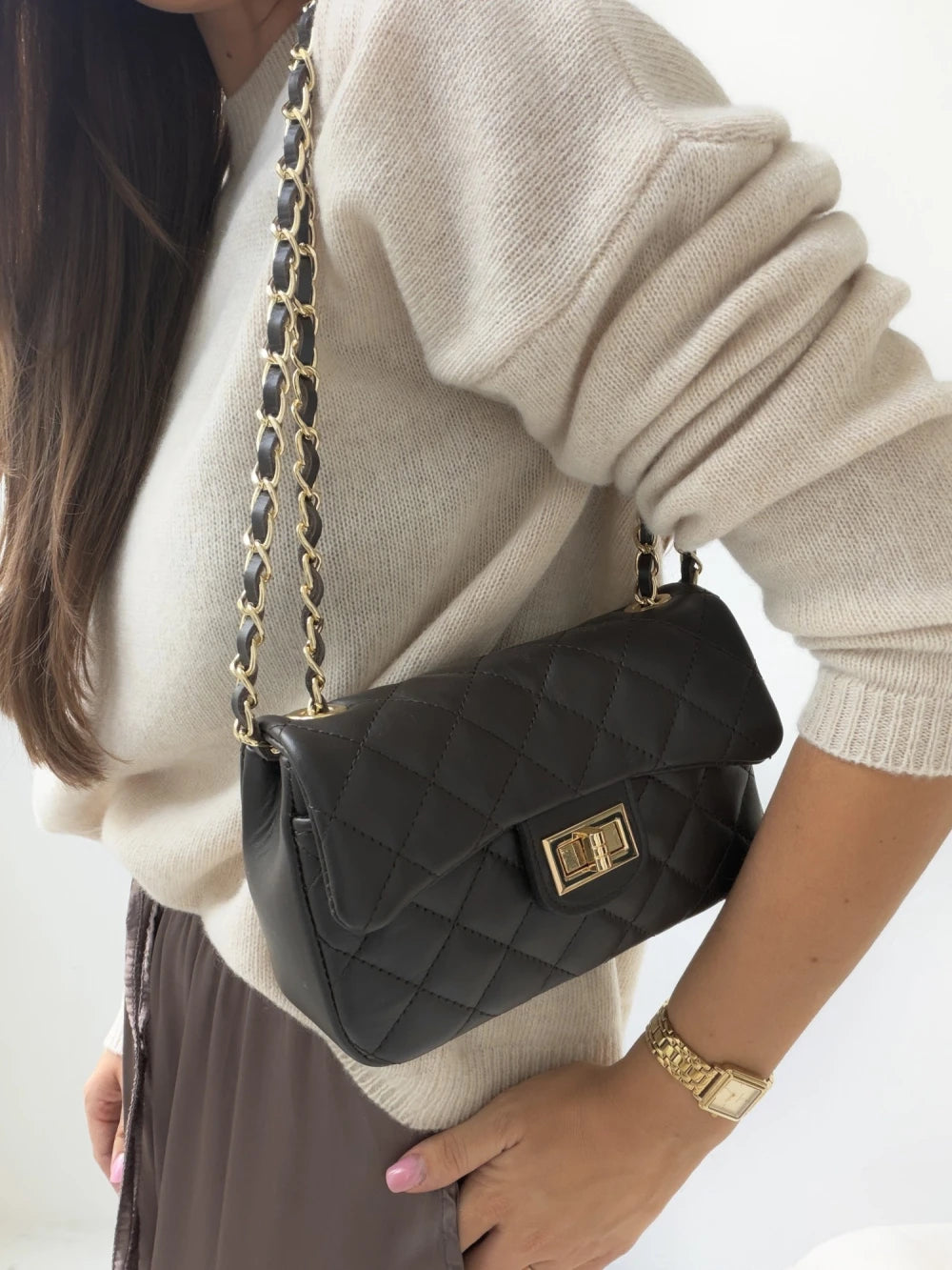 Natūralios odos rankinė Anella mini Leather