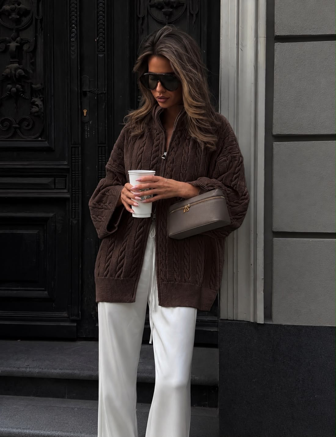 Megztinis Cable Knit