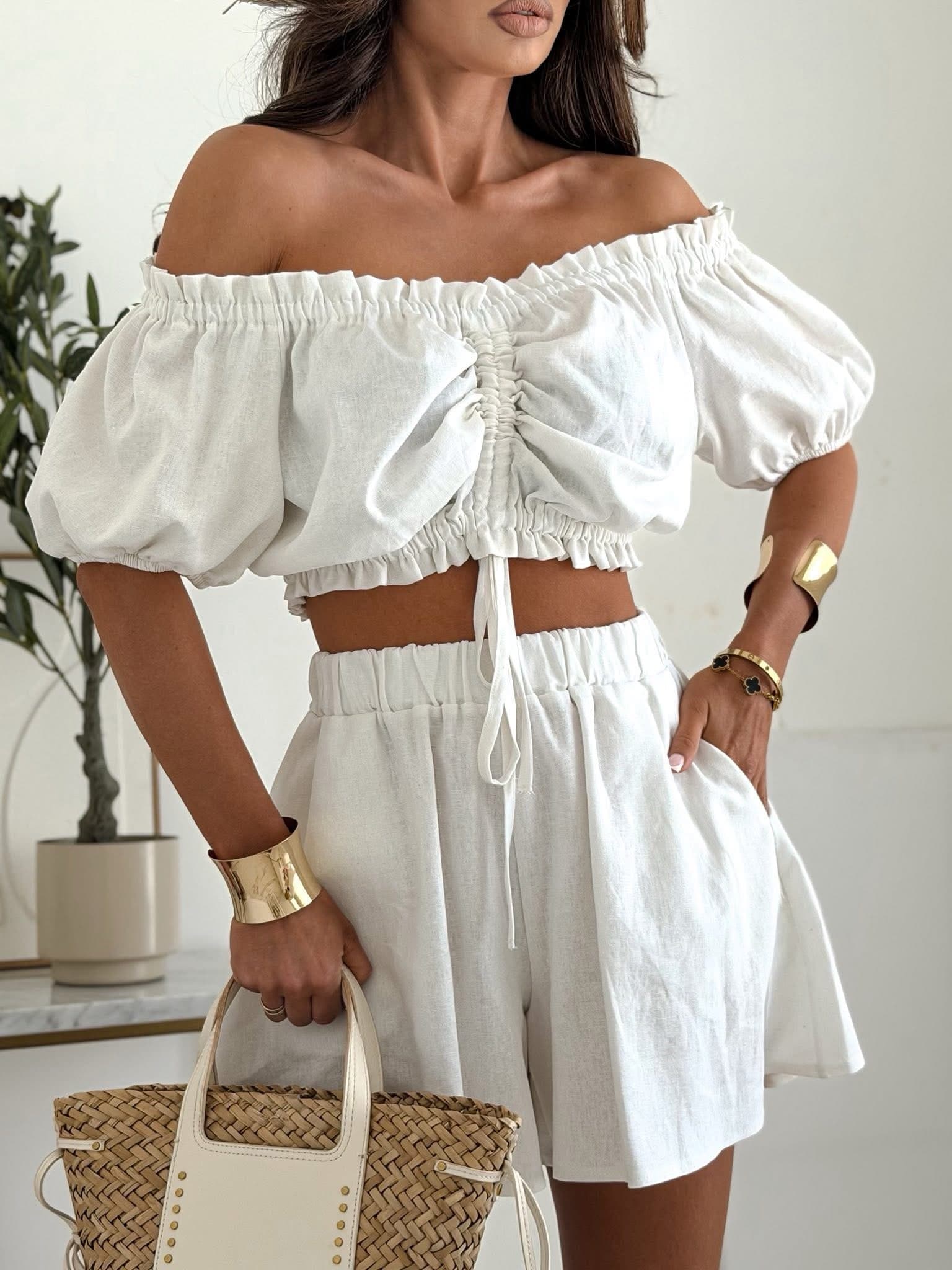 Lininis kostiumėlis Muse Stripe